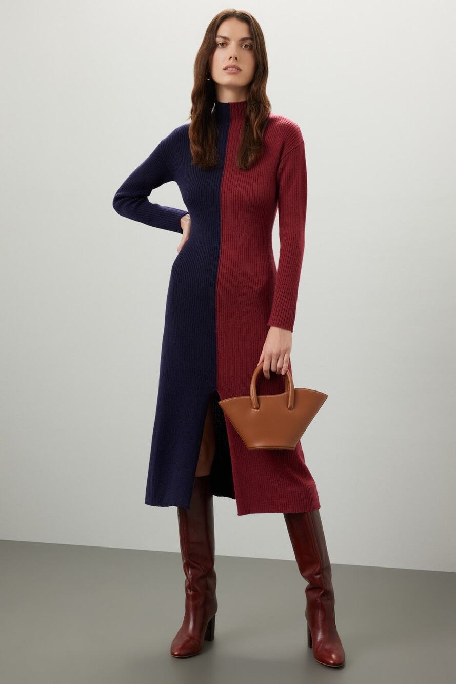 Peter Som x RTR Colorblock Midi Dress - Size Large